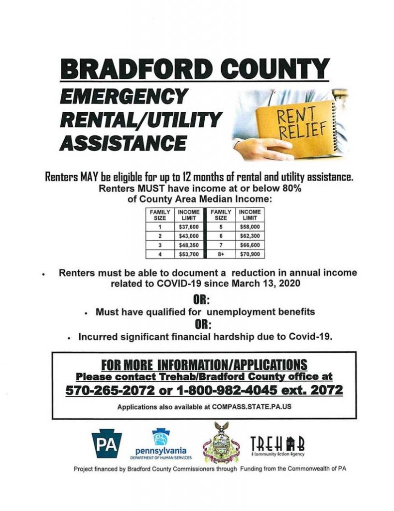 Emergency Rental/Utility Assistance! Tioga Bradford Housing